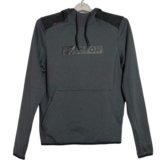 NWOT Rhone x Peloton Nylon Tactel Hoodie  SIZE S Asphalt Gray Zip Pocket NEW - Picture 1 of 12